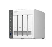 NAS 4 bahías para HDD, 4 GB RAM, 1 Puerto 2.5GbE y 1 Puerto GbE, Ideal para Almacenamiento en Red y gestión de Datos Multimedia.