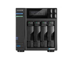NAS ASUSTOR TOWER 4 BAY NAS QUAD-CORE 2.0GHZ DUAL 2.5GBE PORTS 4GB RAM DDR4 (AS6704T)