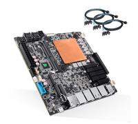 NAS Motherboard Mini ITX Ultra 5 125H, 10GbE+ Dual 5GbE+ 2.5GbE LAN, 12 SATA Ports, 2x M.2 NVMe Gen4, DDR5 8G RAM 128G SSD, TF, Type-C, PCIe 4.0 x8, HD+DP+TypeC+eDP 4 Display, NAS Server/Storage 3SFF