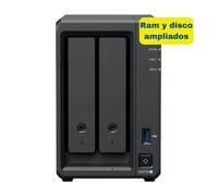 Nas synology diskstation ds725+/ 2 bahías 3.5'- 2.5'/ 8gb ddr4/ 8tb/ formato torre (DS725+/8G 8TB)