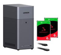 NAS UGREEN 2 bahías 60 TB 4 GB RAM HDMI USB-C RAID 0/1 JBOD