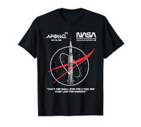 NASA Apollo 11 Misión Saturn V Cohete Worm Logo Camiseta