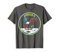 NASA Apollo 11 Round Emblem Camiseta, Hombre, Asfalto, L