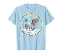 NASA Apollo 11 Round Emblem Camiseta, Hombre, Azul Bebé, 3XL