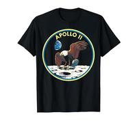 NASA Apollo 11 Round Emblem Camiseta, Hombre, Negro, XL