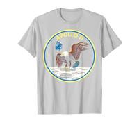NASA Apollo 11 Round Emblem Camiseta, Hombre, Plata, M