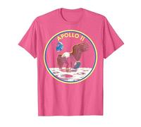NASA Apollo 11 Round Emblem Camiseta, Hombre, Rosa Jaspeado, XL