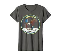 NASA Apollo 11 Round Emblem Camiseta, Mujer, Asfalto, L