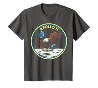 NASA Apollo 11 Round Emblem Camiseta, Niños, Asfalto, 12 años
