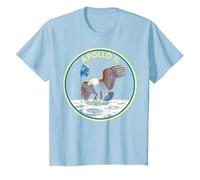 NASA Apollo 11 Round Emblem Camiseta, Niños, Azul Bebé, 10 años