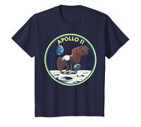 NASA Apollo 11 Round Emblem Camiseta, Niños, Azul Marino, 3 años