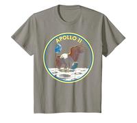 NASA Apollo 11 Round Emblem Camiseta, Niños, Pizarra, 8 años