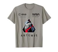 NASA Artemis II Misión Patch Worm y Esa Logo Camiseta