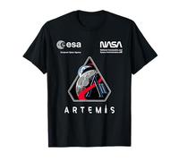 NASA Artemis II Misión Patch Worm y Esa Logo Camiseta