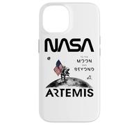 NASA Artemis Misión Astronauta Luna Bandera USA Worm Logo Carcasa para iPhone 14
