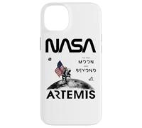 NASA Artemis Misión Astronauta Luna Bandera USA Worm Logo Carcasa para iPhone 14 Plus