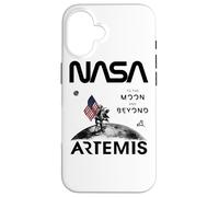 NASA Artemis Misión Astronauta Luna Bandera USA Worm Logo Carcasa para iPhone 16