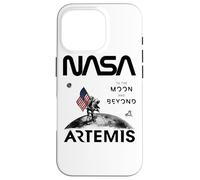 NASA Artemis Misión Astronauta Luna Bandera USA Worm Logo Carcasa para iPhone 16 Pro