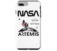 NASA Artemis Misión Astronauta Luna Bandera USA Worm Logo Carcasa para iPhone 7 Plus/8 Plus