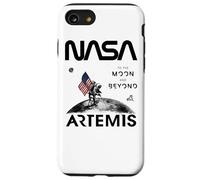 NASA Artemis Misión Astronauta Luna Bandera USA Worm Logo Carcasa para iPhone SE (2020) / 7 / 8