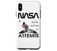 NASA Artemis Misión Astronauta Luna Bandera USA Worm Logo Carcasa para iPhone XS Max