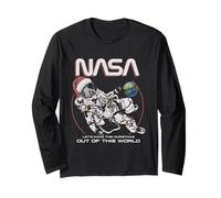 NASA Astronauta Navidad Fuera de Este Mundo Espacio Manga Larga