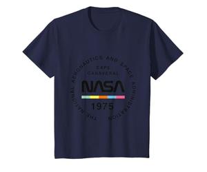 NASA Cabo Cañaveral 1975 Retro Space Kids Camiseta