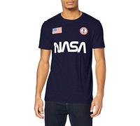 Nasa Camiseta con Insignia Hombre, Azul Marino, Talla XXL del Reino Unido