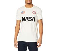 Nasa Camiseta con Insignia Hombre, Color Blanco Natural, Talla S UK