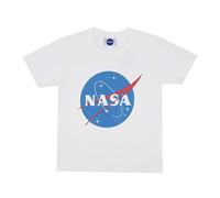 Nasa Camiseta with The Original Logo of Jungen of, Blanco, 7-8 años