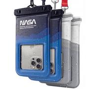 NASA Funda impermeable móvil sumergible - AirLock™ 20 m (Pack de 4) | Pantalla táctil bajo el agua | Sumergible 20 m | Producto oficial NASA | Flotante K24 | PVC reforzado | Casi cualquier móvil
