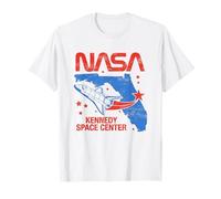 NASA Iconic Kennedy Space Center Vintage Big Chest Poster Camiseta