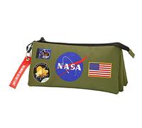NASA Khaki-Estuche Portatodo Triple FAN, Multicolor, 23 x 11 cm