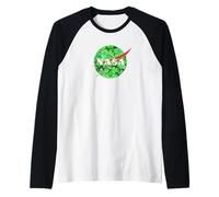 NASA Lucky Clover Logo St. Patrick's Day Space Science Camiseta Manga Raglan