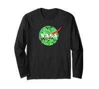NASA Lucky Clover Logo St. Patrick's Day Space Science Manga Larga