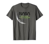 NASA - Luna Explora el Universo, Negro Camiseta