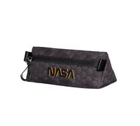 NASA Neon-Triangle Pencil Case, Black