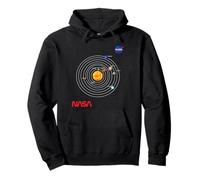 NASA Planetas del sistema solar con nombre Insignia Worm Sudadera con Capucha