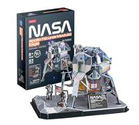 NASA - Puzzle 3D Niños Modulo Lunar Eagle | Maquetas para Construir Adultos Y Niños 93 Piezas | Puzzles 3D | Puzzle 3D Adultos | Maquetas para Montar