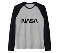 NASA - Retro Worm Logo Camiseta Manga Raglan