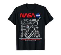 NASA Space Shuttle SLS Saturn V Apollo Lunar Esquemático Camiseta