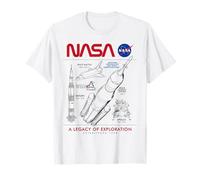 NASA Space Shuttle SLS Saturn V Apollo Lunar Esquemático Camiseta