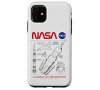 NASA Space Shuttle SLS Saturn V Apollo Lunar Esquemático Carcasa para iPhone 11