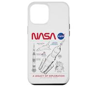 NASA Space Shuttle SLS Saturn V Apollo Lunar Esquemático Carcasa para iPhone 12 Pro Max