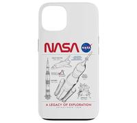 NASA Space Shuttle SLS Saturn V Apollo Lunar Esquemático Carcasa para iPhone 13