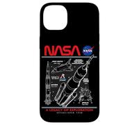 NASA Space Shuttle SLS Saturn V Apollo Lunar Esquemático Carcasa para iPhone 14 Plus