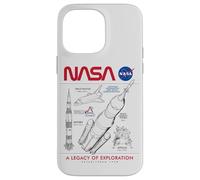 NASA Space Shuttle SLS Saturn V Apollo Lunar Esquemático Carcasa para iPhone 14 Pro Max