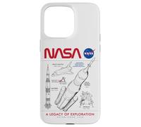 NASA Space Shuttle SLS Saturn V Apollo Lunar Esquemático Carcasa para iPhone 15 Pro Max