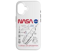 NASA Space Shuttle SLS Saturn V Apollo Lunar Esquemático Carcasa para iPhone 16
