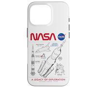 NASA Space Shuttle SLS Saturn V Apollo Lunar Esquemático Carcasa para iPhone 16 Pro
